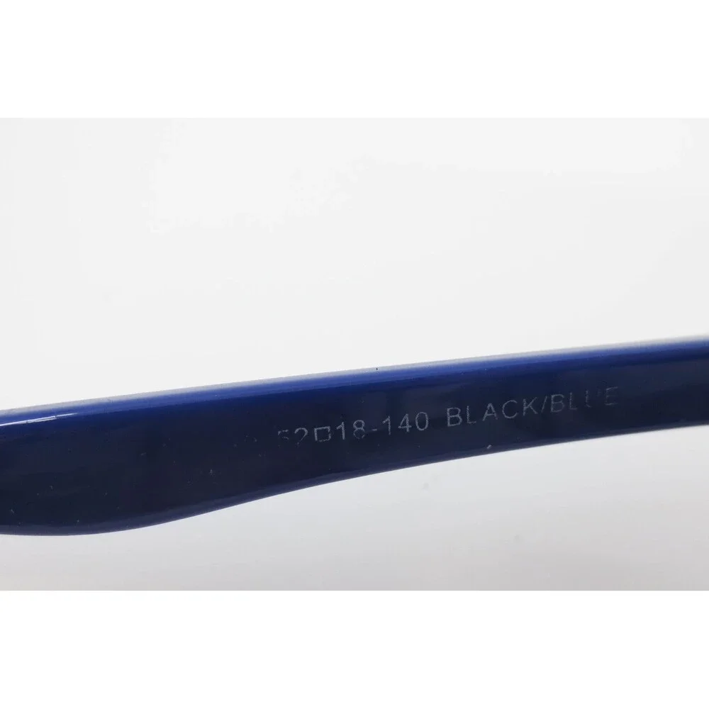 Design Italy Eyeglasses Frames 52-18-140 Black Blue Marbled Full Rim Eyewear